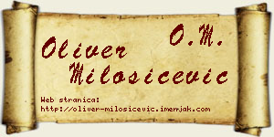 Oliver Milošičević vizit kartica